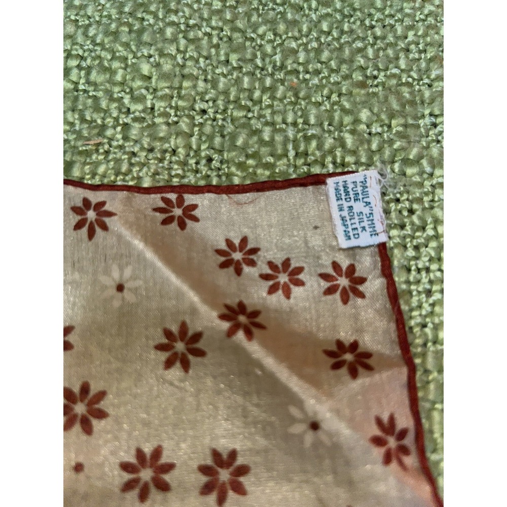 silk scarves lot of‎ 3 , 1 handrolled scarf , ocean , geometric , floral - Picture 7 of 15